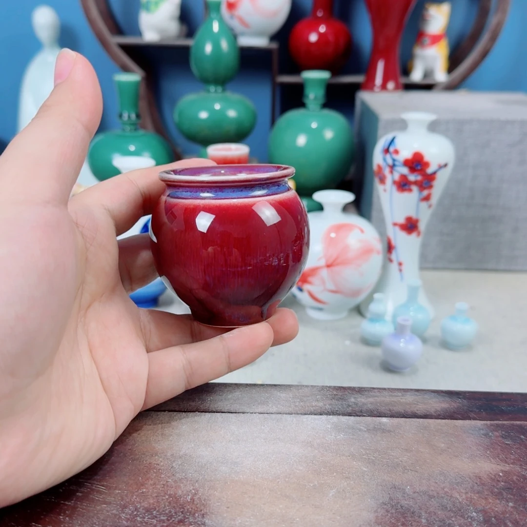 陶瓷手工小花器摆件