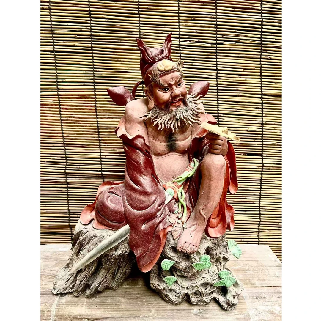 钟馗赐福景德镇雕塑瓷迎福钟馗中式公司酒店会所招财纳福收藏摆件