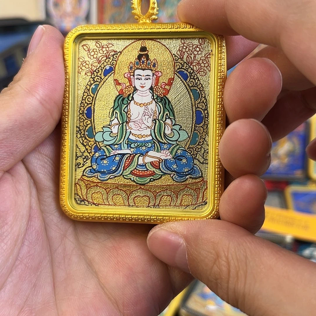 吊坠大势至｜热贡手绘