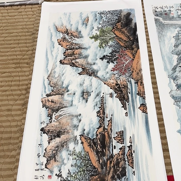 国画花鸟等图案和四尺