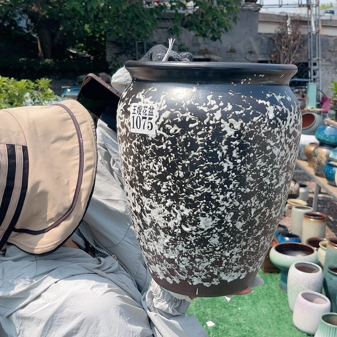 紫砂花盆王嫂花盆直播0603-1075高33口25