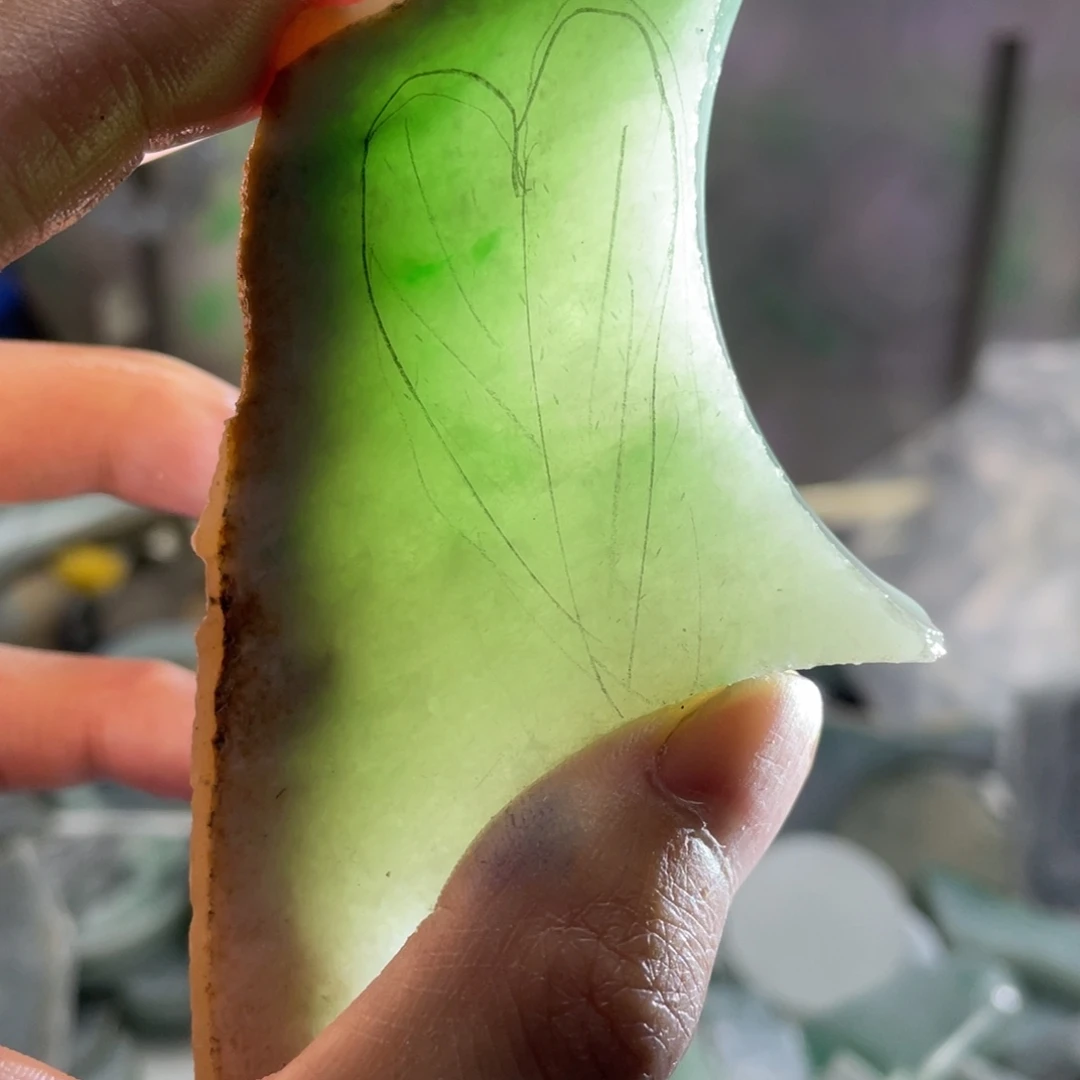 翡翠未镶嵌挂件K缅甸天然翡翠片料