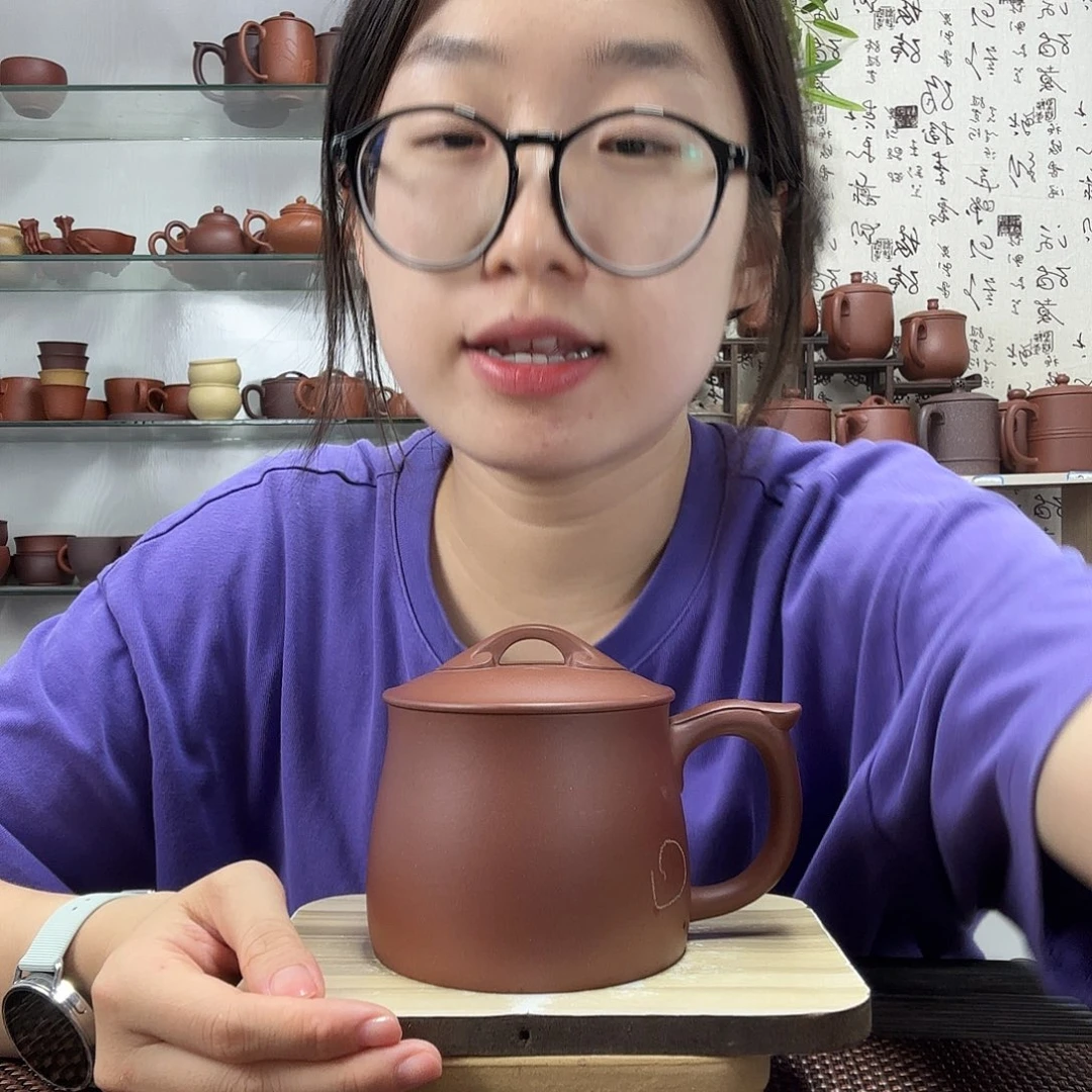 茶壶紫砂原矿底槽清欢喜如意办公杯没礼盒微瑕420CC