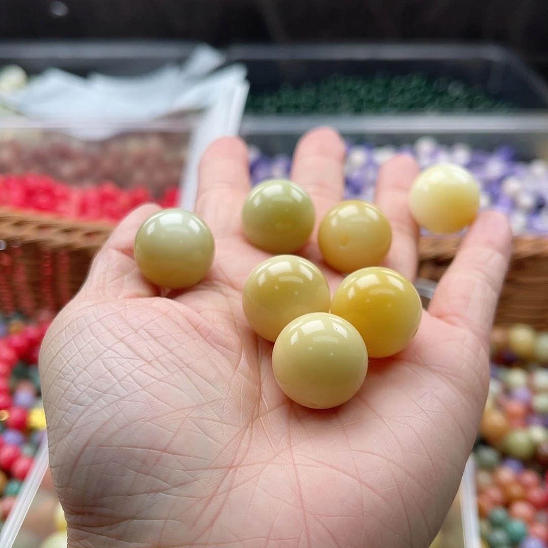 白玉菩提吊坠大**顺B/18mm/180颗微瑕