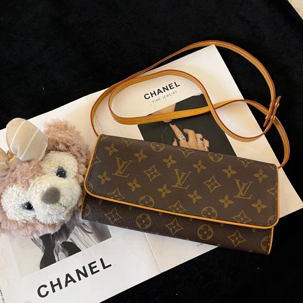 95新 LouisVuitton/路易威登 lv/路易威登 老花中古信封包