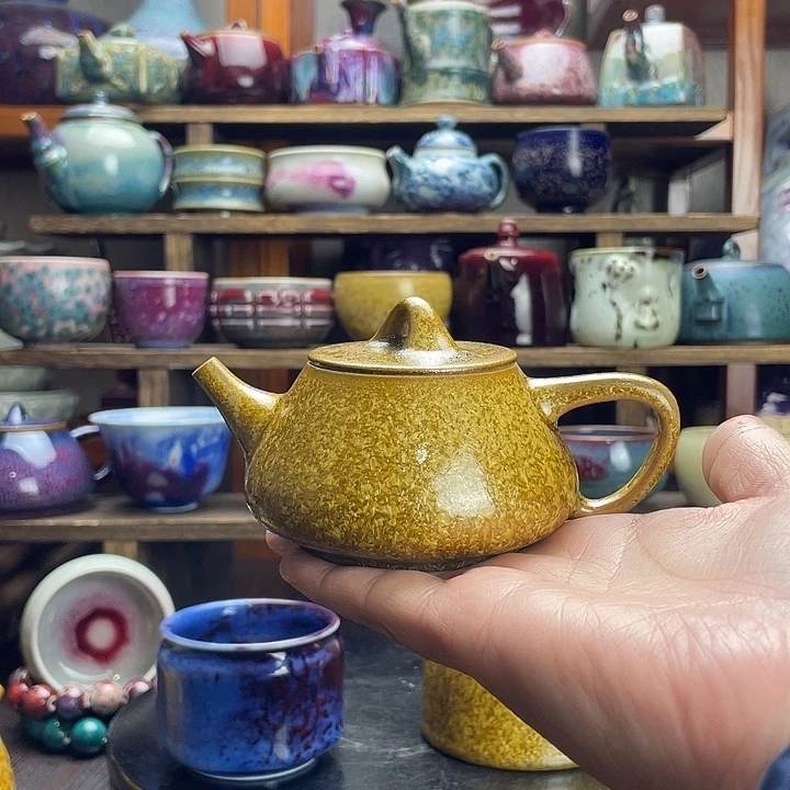 思***达杯子瓷钧瓷窑变壶