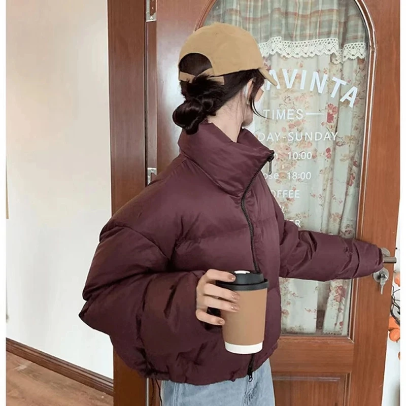 【郭幂幂】90鸭绒短款羽绒宽松韩版冬季网红时尚短款鸭绒羽绒服2403