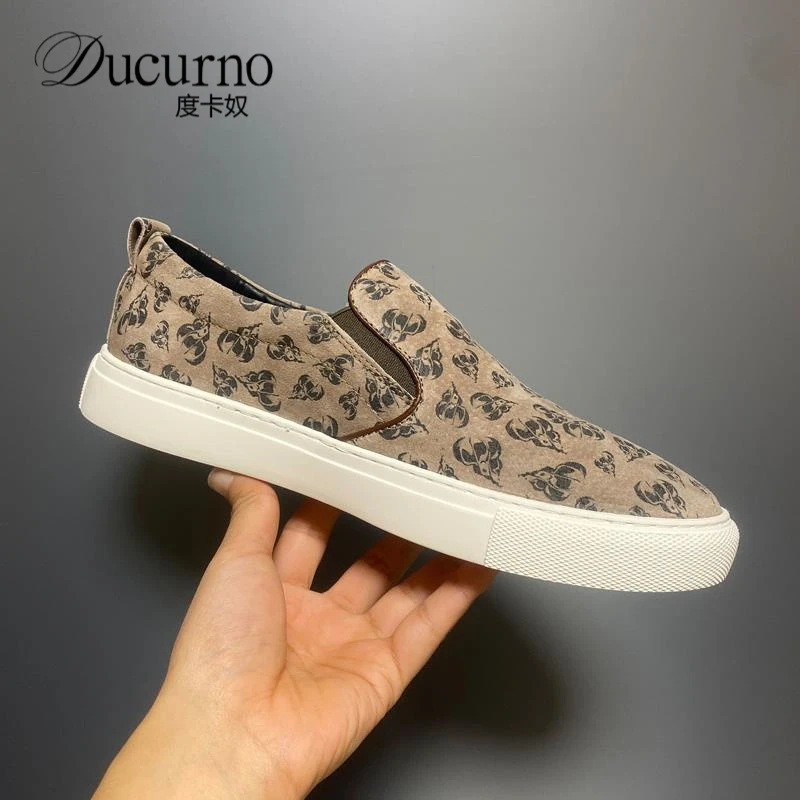 软皮高贵开车高贵开车布洛克2025网红一脚蹬男鞋男士男生百搭鞋子