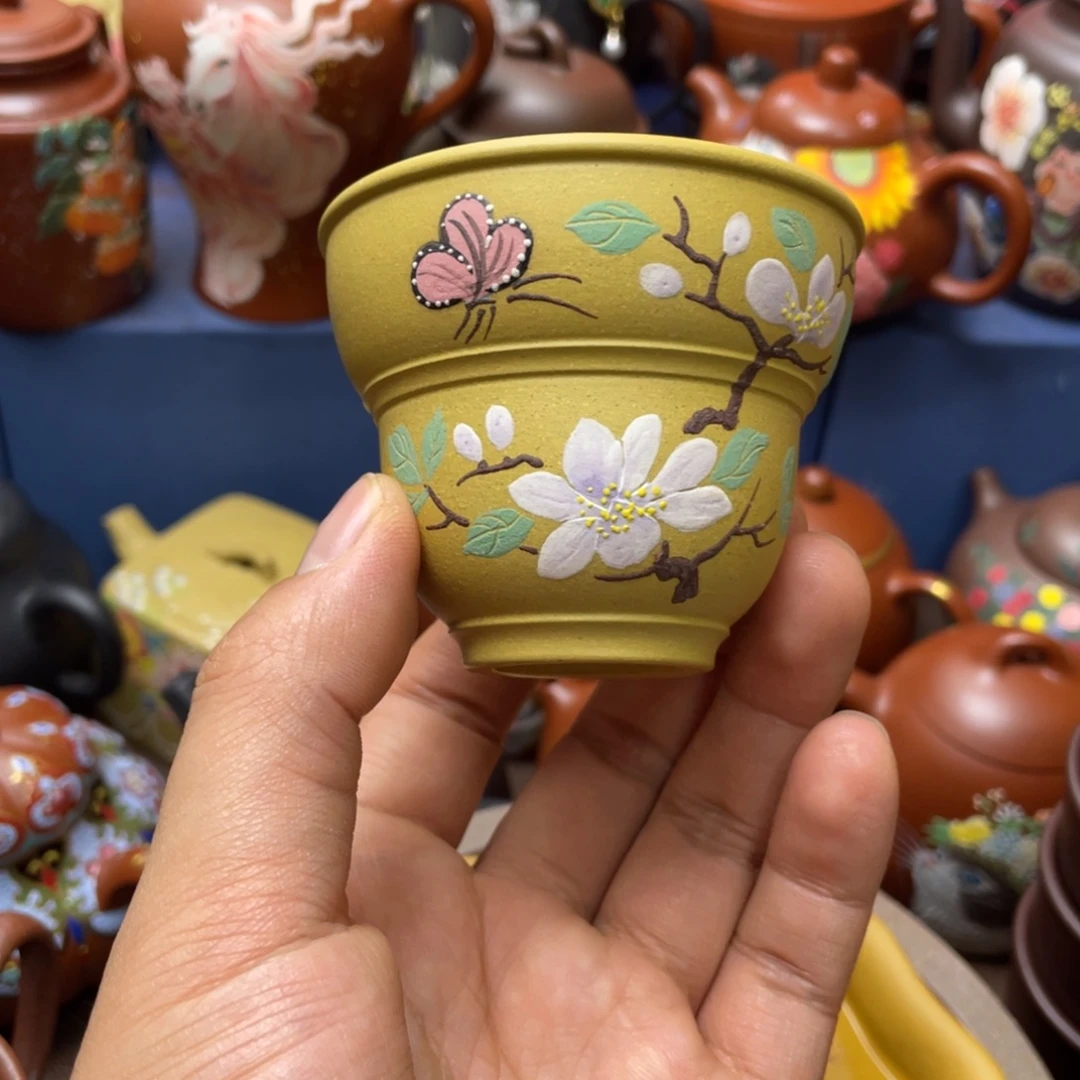 红泥茶杯紫砂主人杯100cc