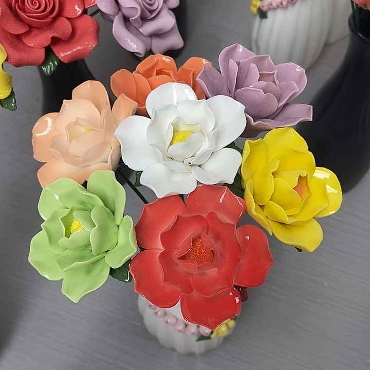 陶瓷纯手工捏花设计