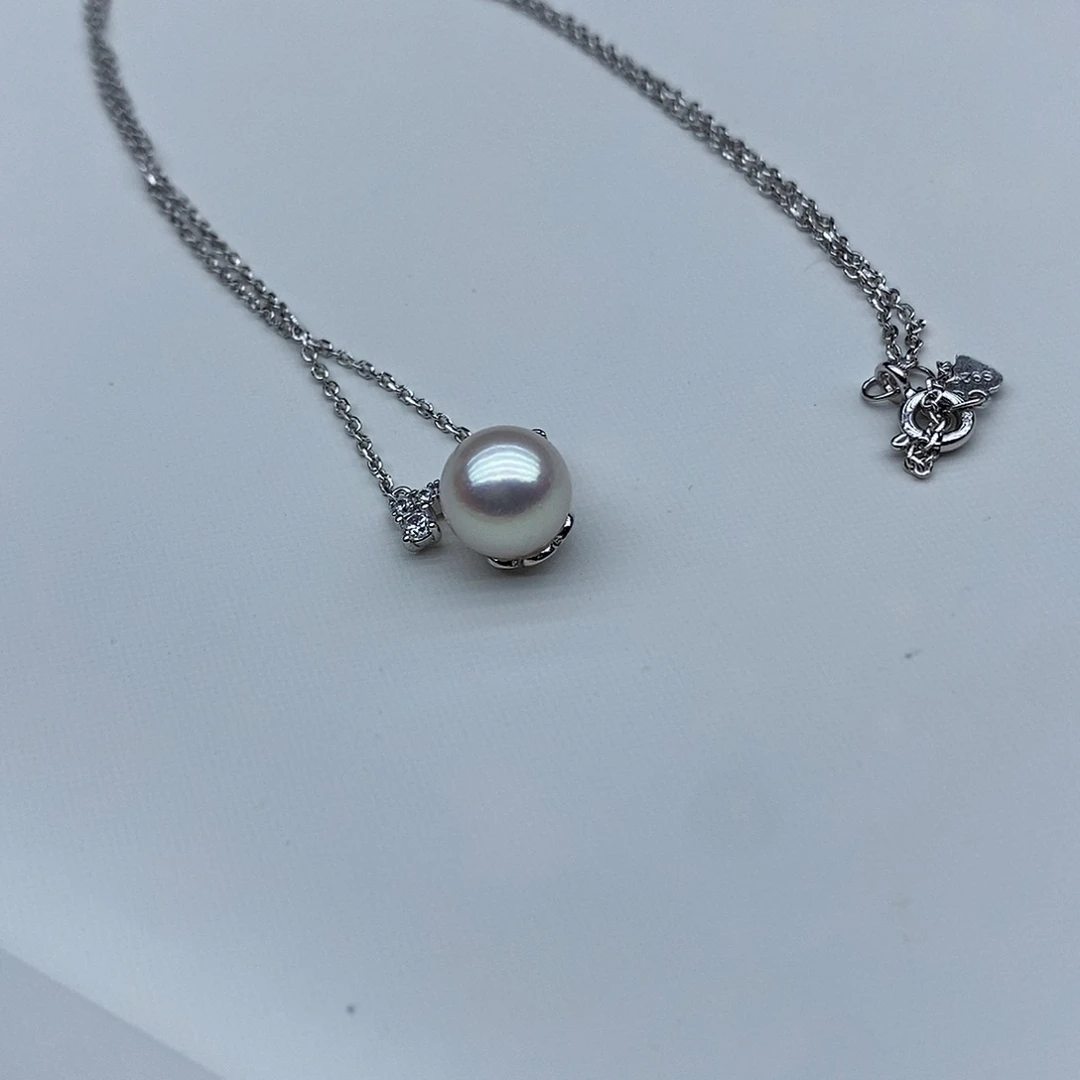 海水珍珠颈饰银S925镶嵌