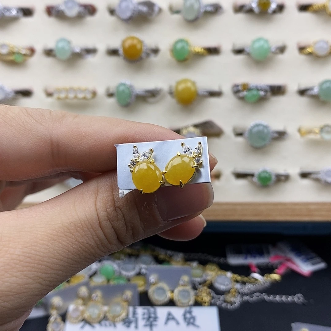 翡翠银S925镶嵌戒指