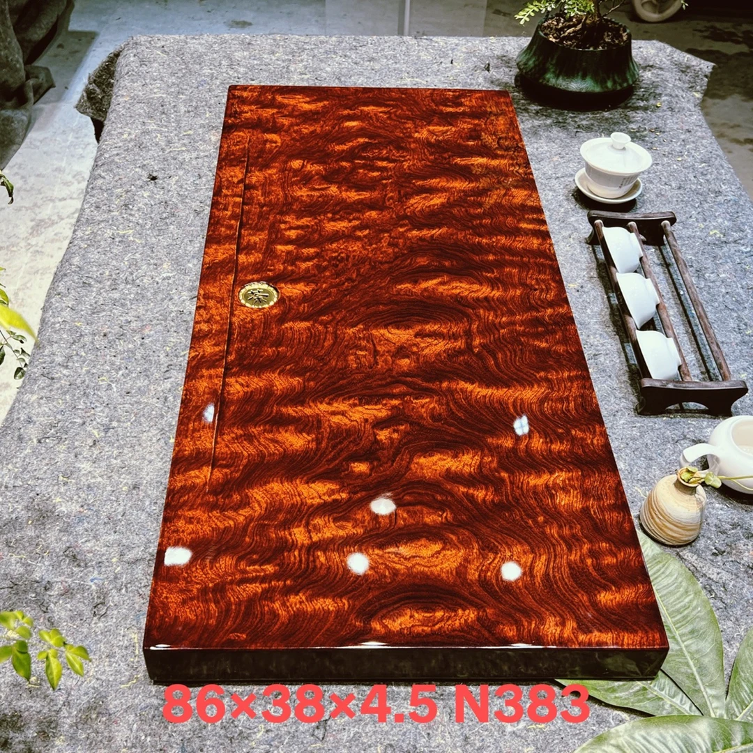 L2巴花 n383实木茶86*38*4.5精品水波