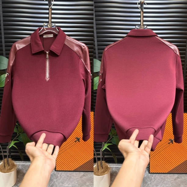 【清澈男装轻奢出品】K8128/QINGCHE2025/高端欧货拉链卫衣