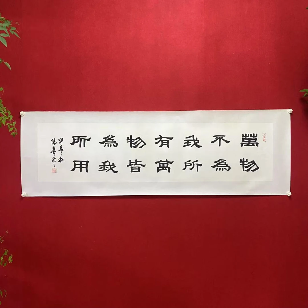 伊人阳亮书法 手写客厅办公室书房字画 《万物》隶书 不含装裱