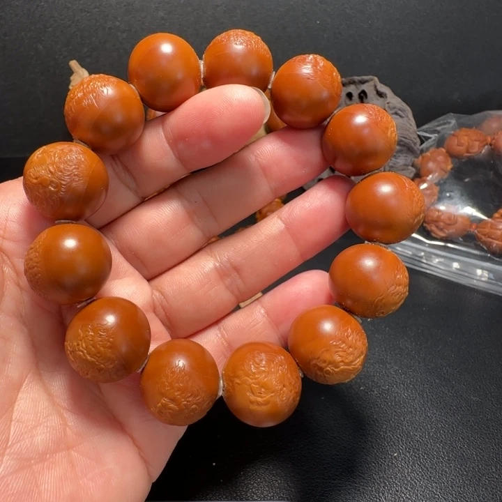 手串橄榄核光珠达摩