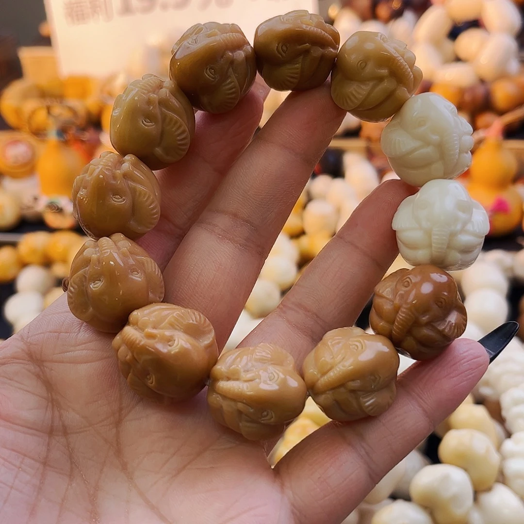 手串菩提根/象牙果小象微瑕