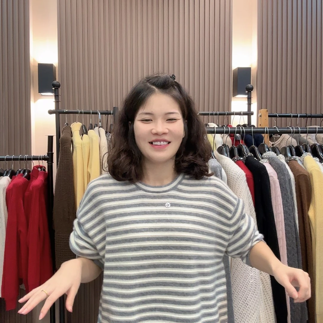 条纹套头山羊绒超软