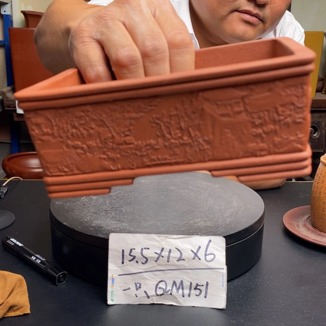 紫砂花盆货号一只QM151