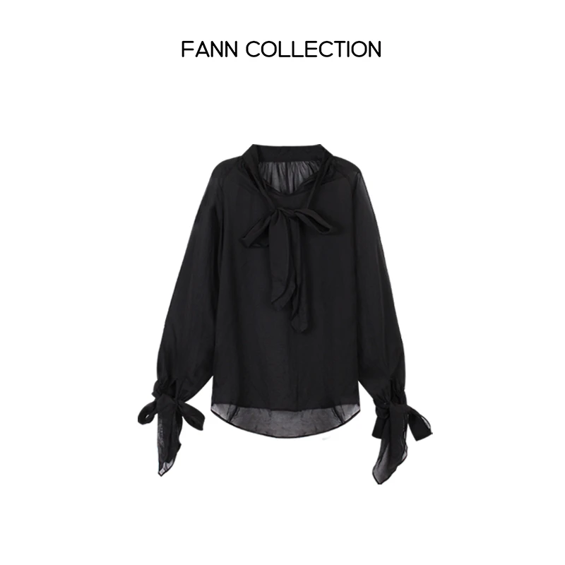 饭饭FANN COLLECTION 捕梦网 100天丝设计款半透明衬衫FANNA202