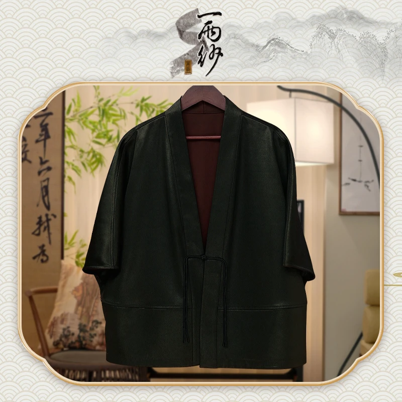 【大皮子王●小汉服】235977桑蚕丝老料重缎皮子香云纱上衣外套75