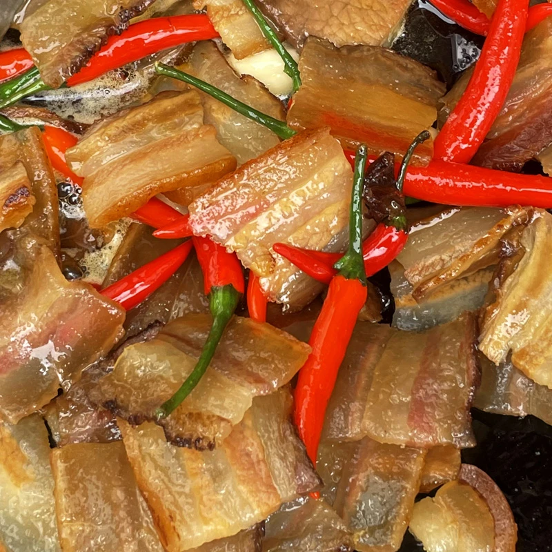 邓村腊五花肉咸肉烟熏腊味需蒸煮加热即食