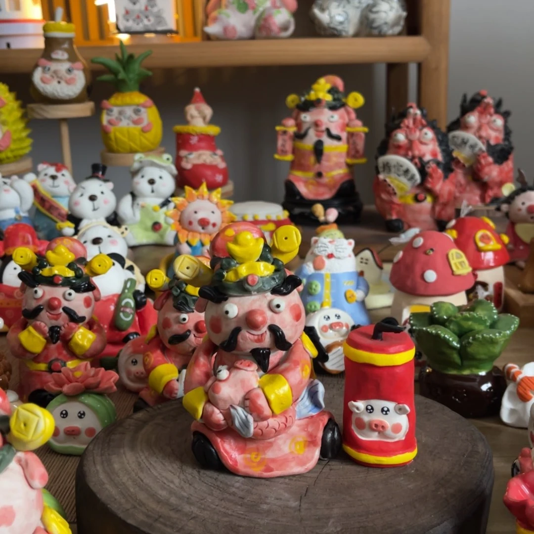 【闪购商品】摆件傲**猫景德镇陶瓷手作