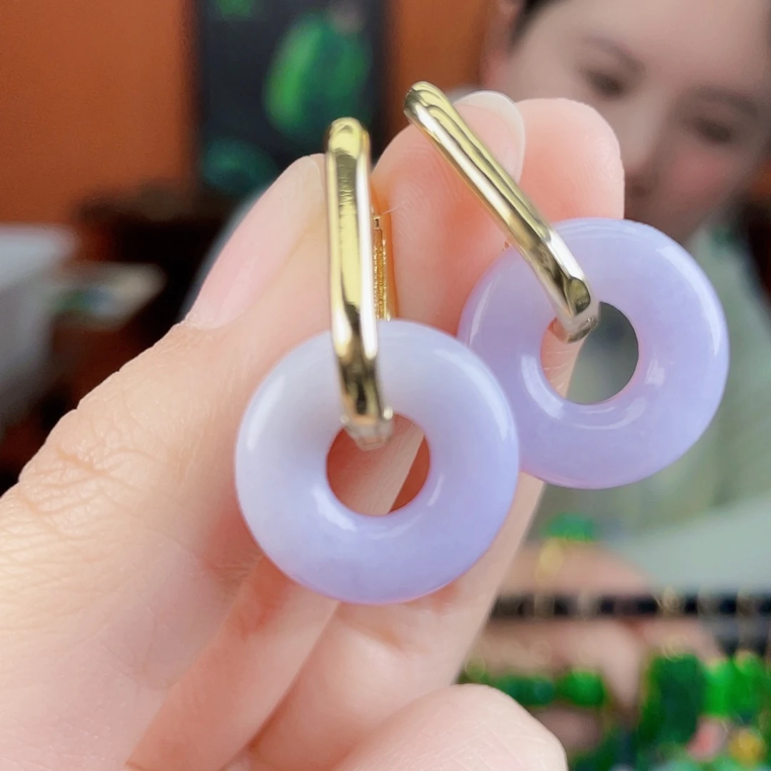 翡翠未镶嵌耳饰饰品