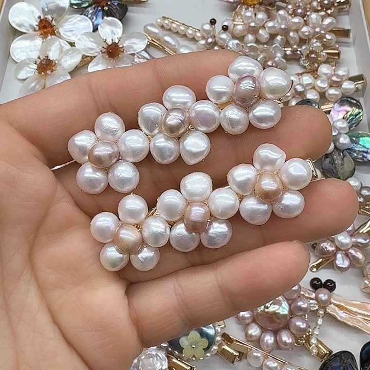 淡水珍珠发饰银S925镶嵌我****云