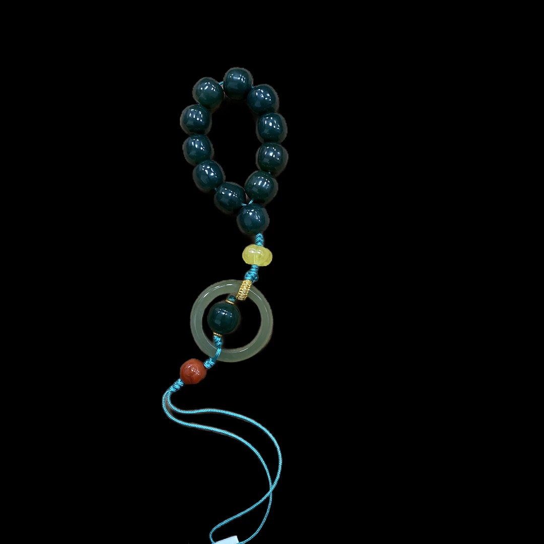 V7857和田玉手机链孤品