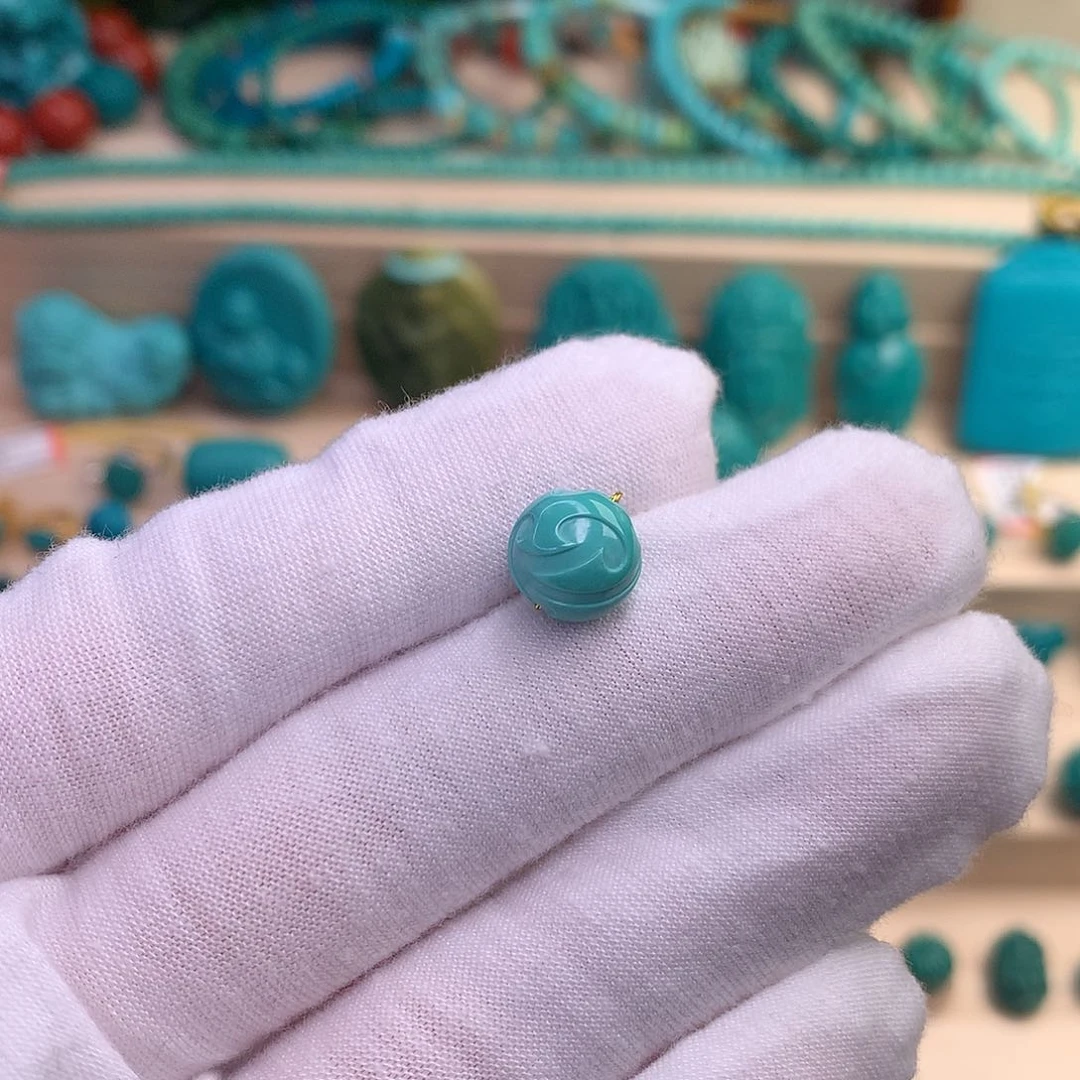 绿松石珠宝半成品未镶嵌