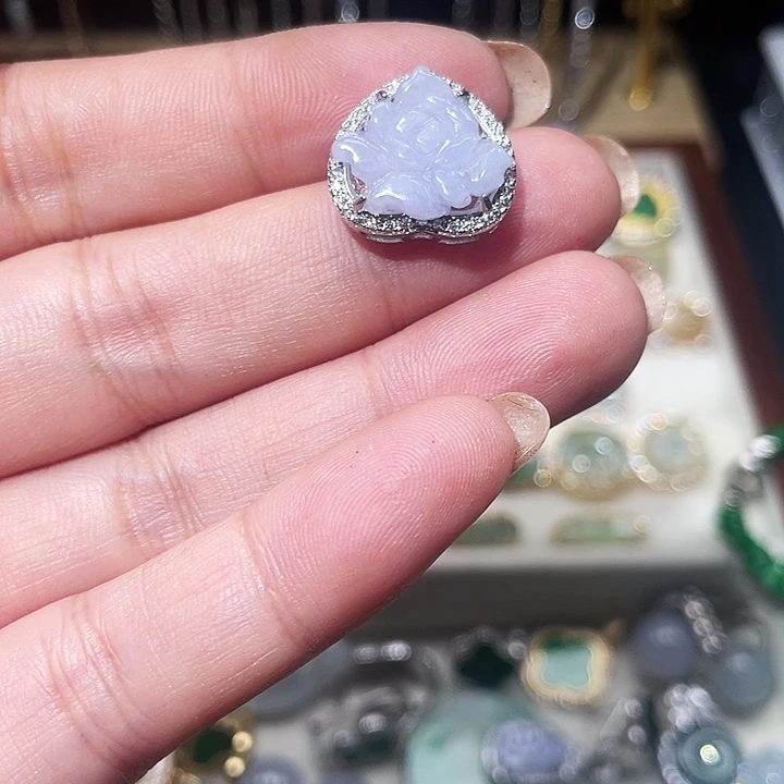 翡翠银S925镶嵌颈饰