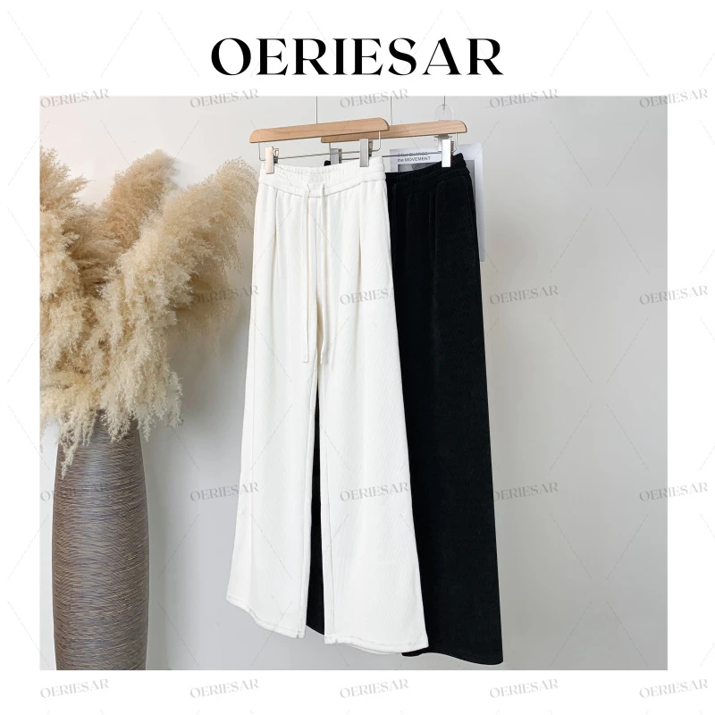 【2号链接】2024冬新款设计感休闲裤时尚显瘦百搭高腰拖地A15-A16