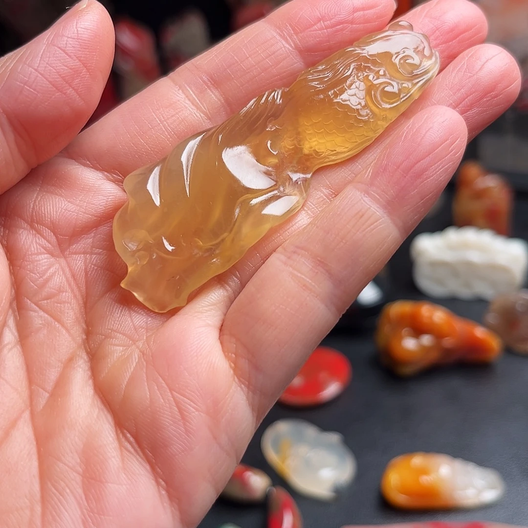 昌化石其他玻璃冻挂件