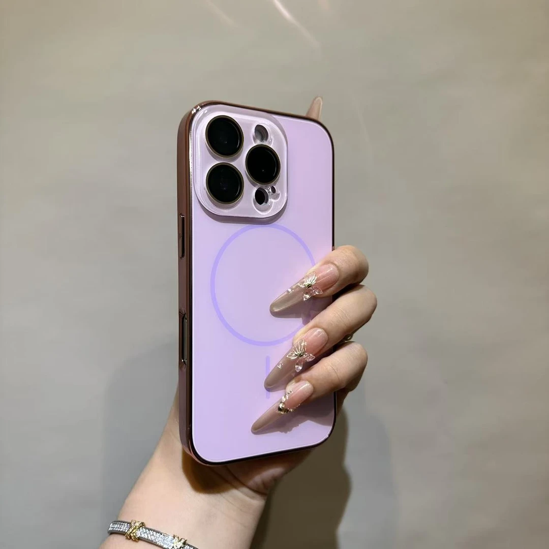 高级感细圈强磁吸全包适用苹果16promax/15/14/13/12手机壳防摔