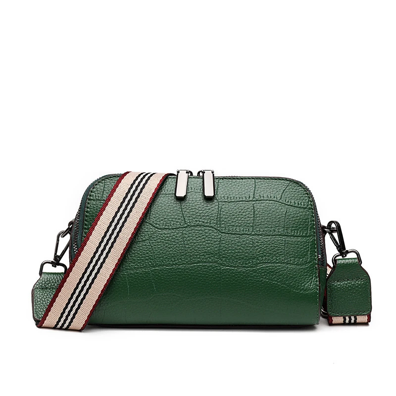 【头层牛皮】真皮女包单肩斜挎包鳄鱼纹20301