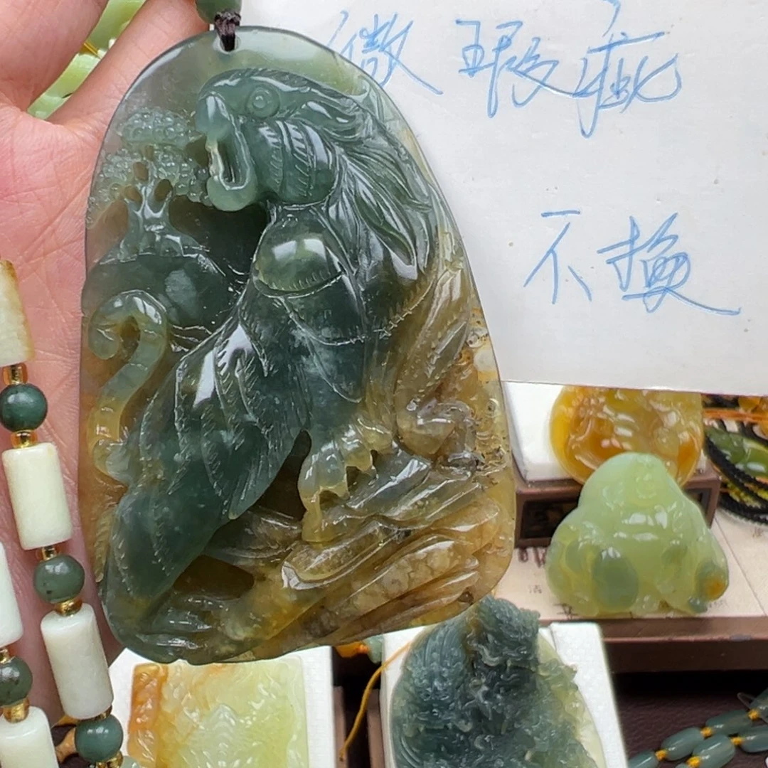 岫玉未镶嵌挂件挂件