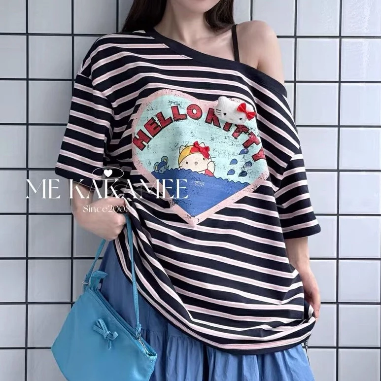 【冰浪一夏】宽松卡通休闲T恤夏季百搭显瘦时尚潮流印花个性