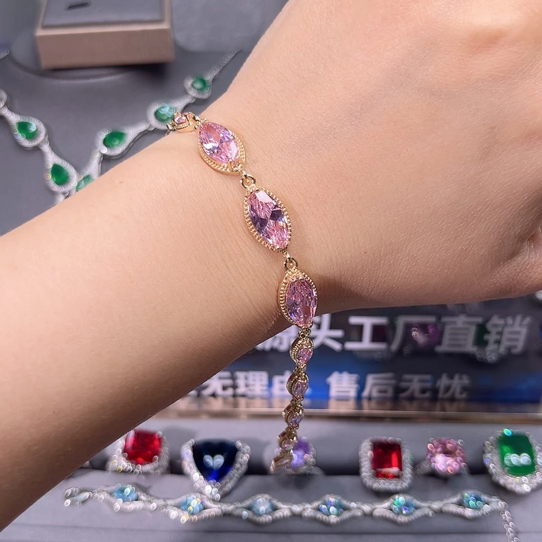 蓝宝石耳饰银S925镶嵌29