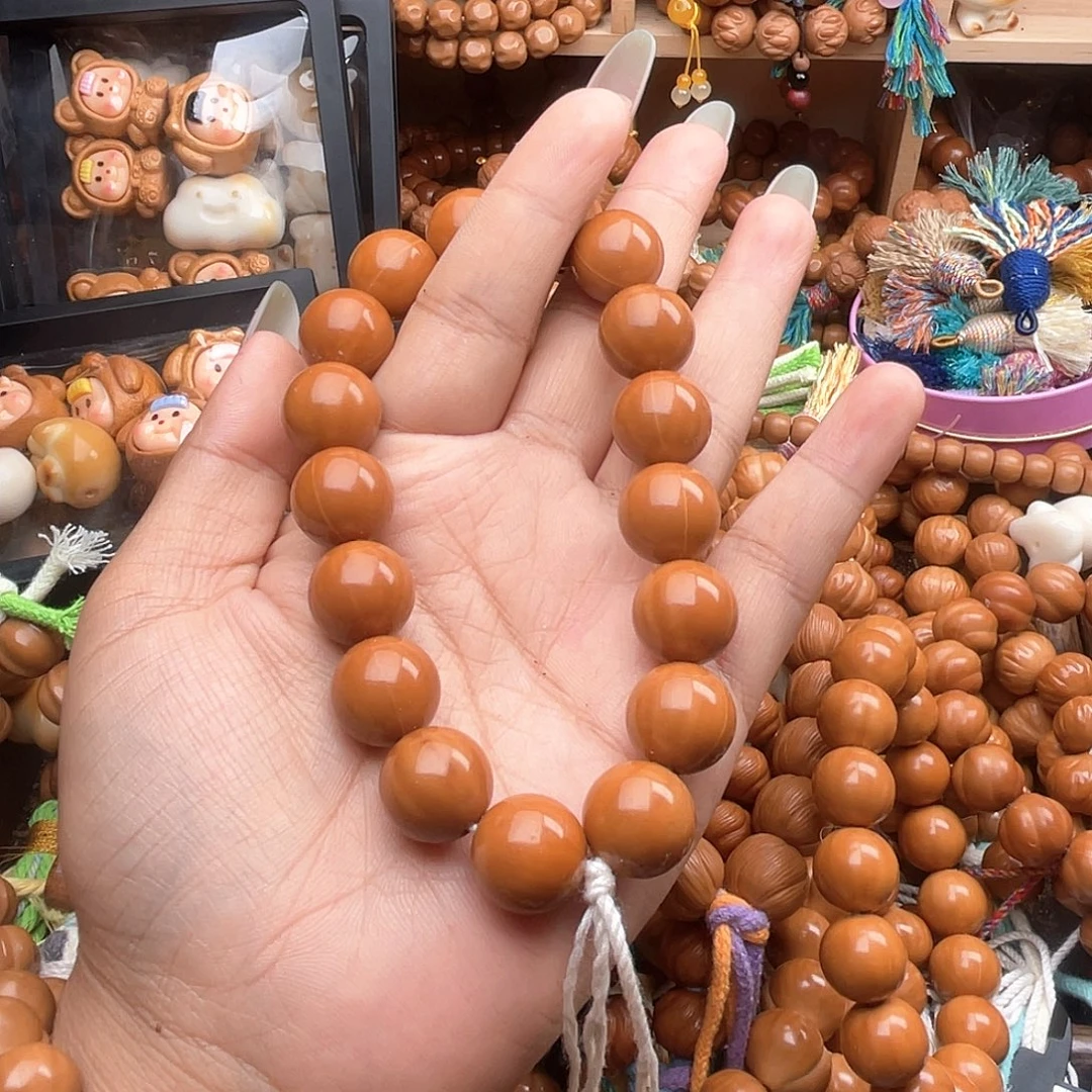 小***美手串猴头核桃15+正圆光珠