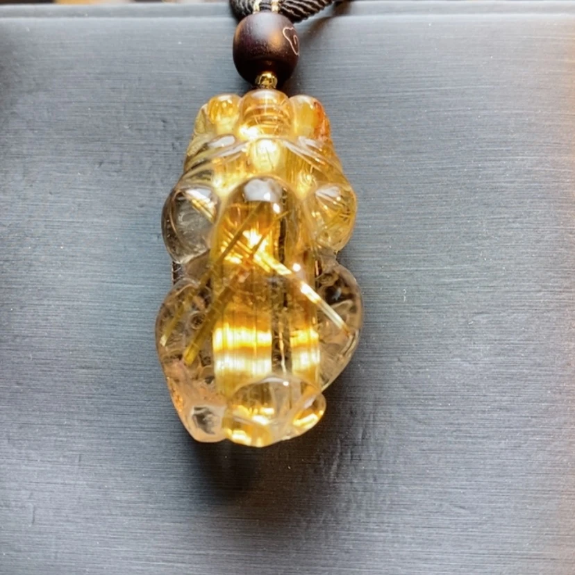 【闪购商品】未镶嵌颈饰水晶天然钛晶貔貅吊坠