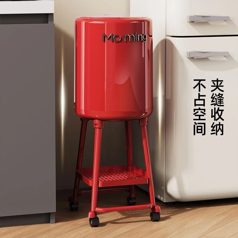 纸篓简约风电动款复古风垃圾桶卫生间大容量干湿客厅
