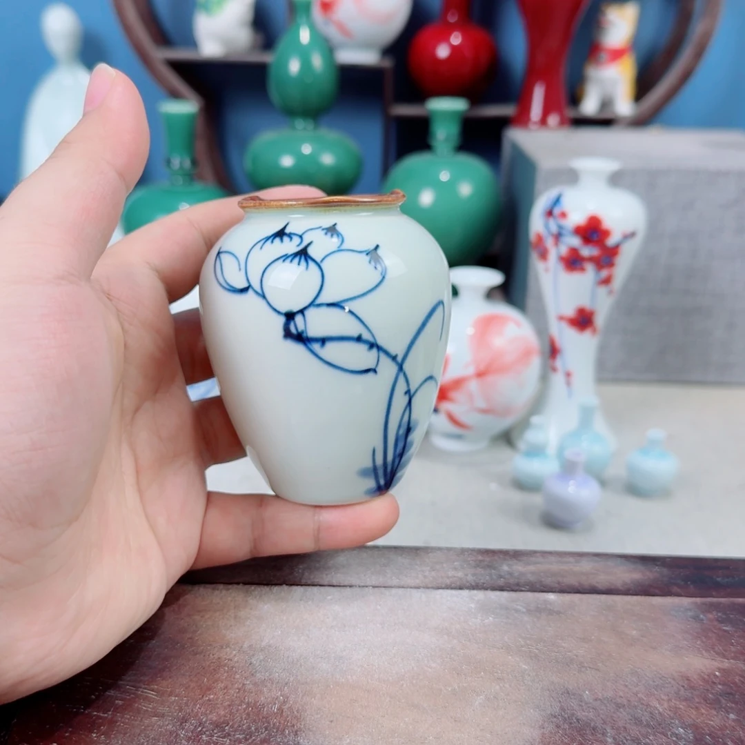 陶瓷手工小花器摆件