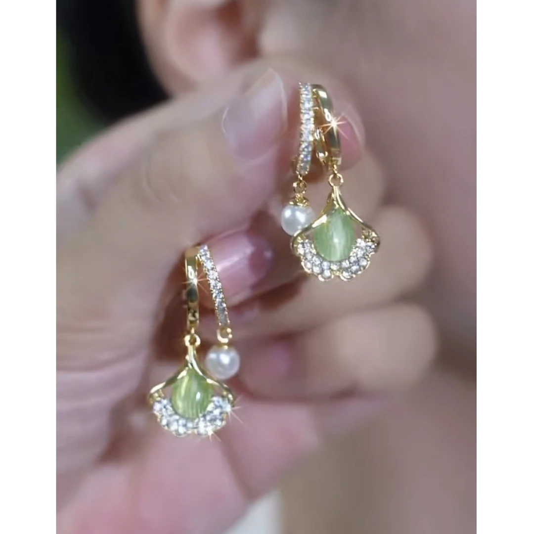 铜合金耳饰 新款轻奢【三生有幸】精致时尚气质百搭耳环0388