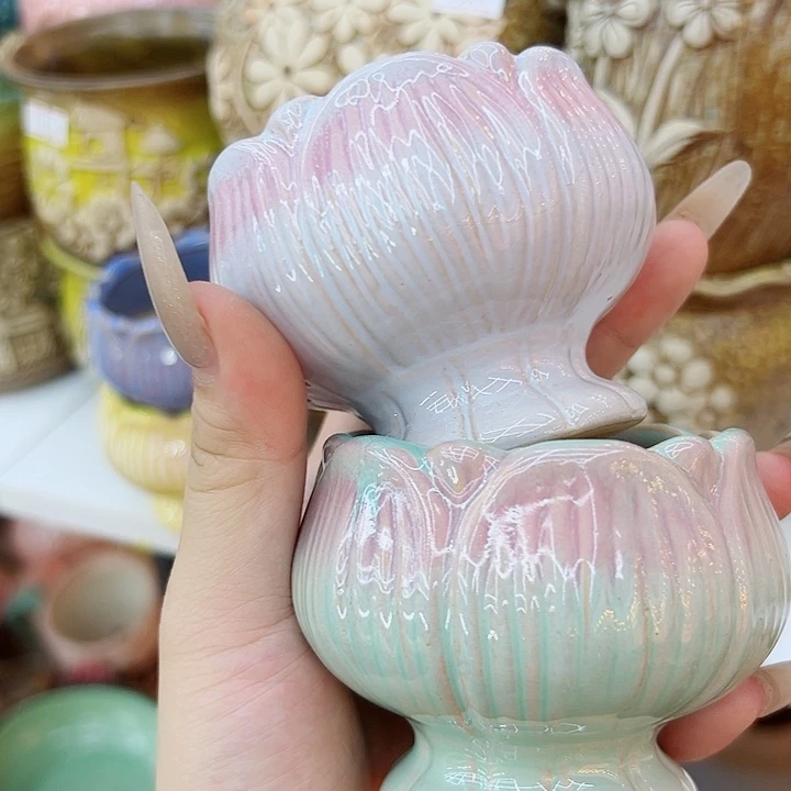 有孔，满10元发货多肉陶瓷花盆