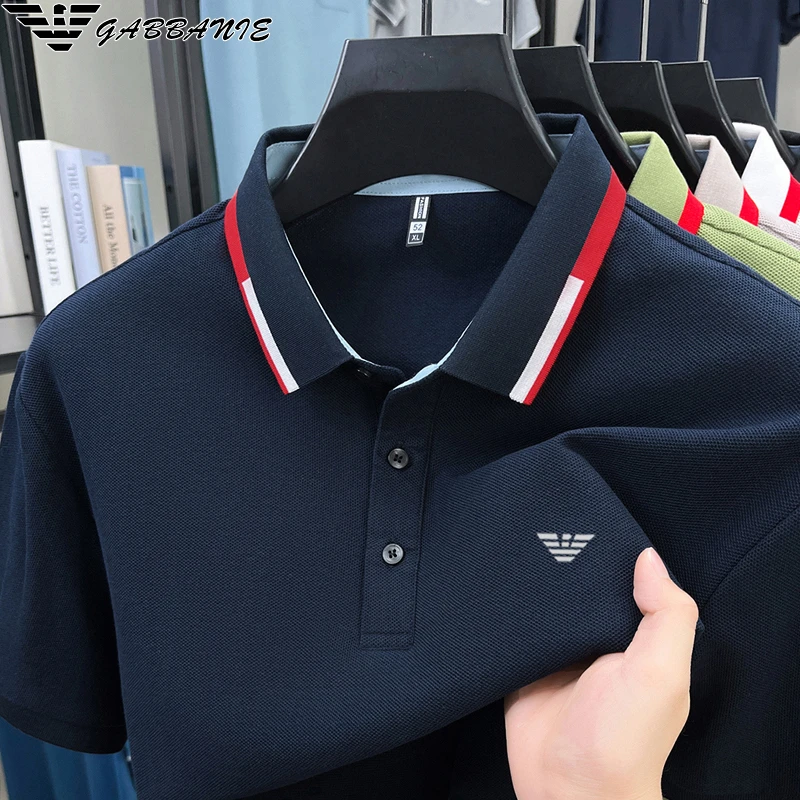 GABBANIE男装新款夏季纯棉短袖Polo衫商务休闲百搭翻领T恤D1269