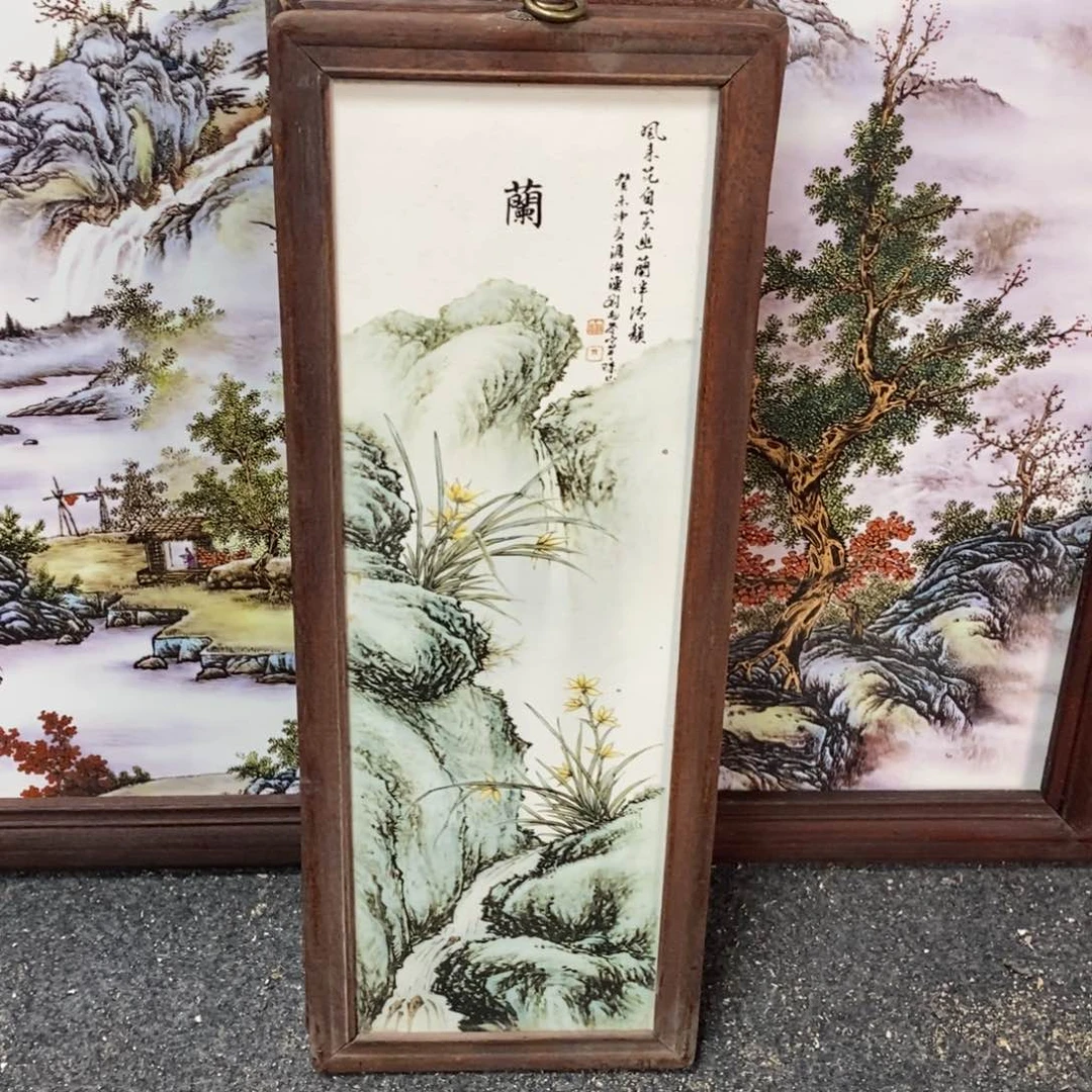 瓷片55*21 景德镇瓷板画柴窑烧制