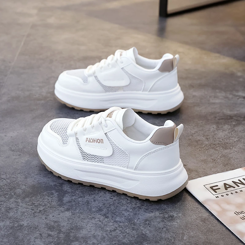 2025夏季新款网面透气女鞋ins潮网红百搭小白鞋板鞋运动休闲鞋子