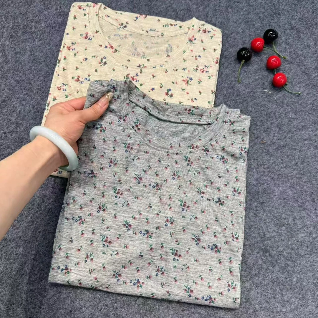 【赠运费补贴】天丝棉~新款百搭短袖夏季时尚圆领薄款洋气522