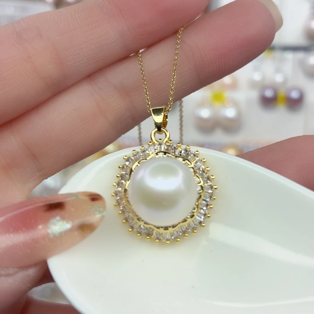 颈饰合金淡水珍珠